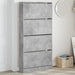 Dulap de pantofi 4 sertare rabatabile, gri beton, 80x21x163,5cm - WALTI WALTI