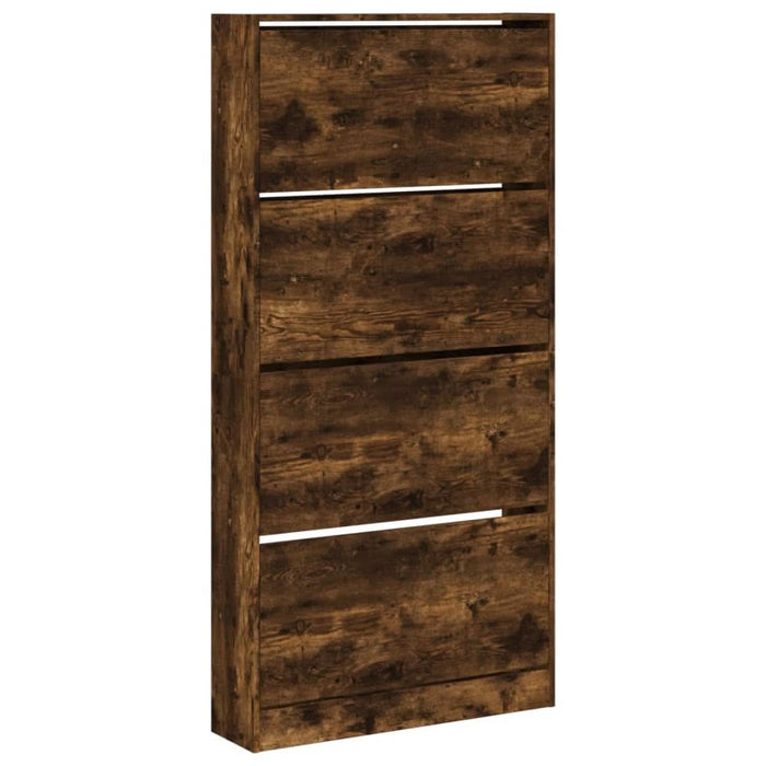 Pantofar cu 4 sertare rabatabile, stejar fumuriu, 80x21x163,5cm - WALTI WALTI