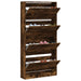 Pantofar cu 4 sertare rabatabile, stejar fumuriu, 80x21x163,5cm - WALTI WALTI