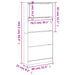 Pantofar cu 4 sertare rabatabile, stejar fumuriu, 80x21x163,5cm - WALTI WALTI