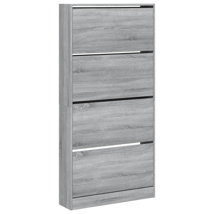 Pantofar cu 4 sertare rabatabile, gri sonoma, 80x21x163,5 cm - WALTI WALTI