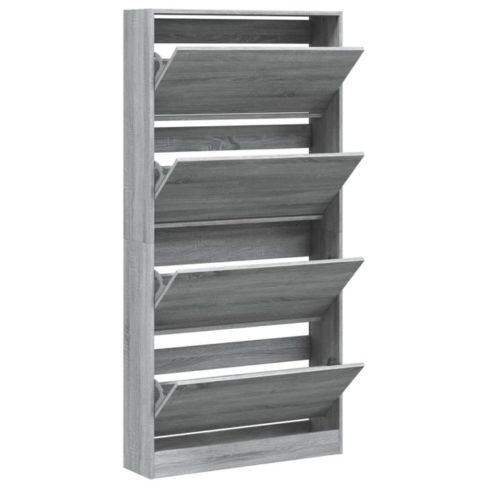 Pantofar cu 4 sertare rabatabile, gri sonoma, 80x21x163,5 cm - WALTI WALTI