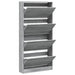 Pantofar cu 4 sertare rabatabile, gri sonoma, 80x21x163,5 cm - WALTI WALTI