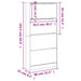 Pantofar cu 4 sertare rabatabile, gri sonoma, 80x21x163,5 cm - WALTI WALTI