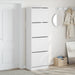 Dulap de pantofi cu 4 sertare rabatabile, alb, 60x34x187,5 cm - WALTI WALTI