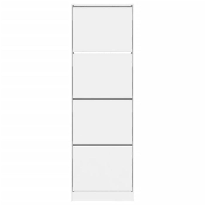 Dulap de pantofi cu 4 sertare rabatabile, alb, 60x34x187,5 cm - WALTI WALTI