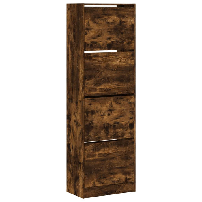 Pantofar cu 4 sertare rabatabile, stejar fumuriu, 60x34x187,5cm - WALTI WALTI
