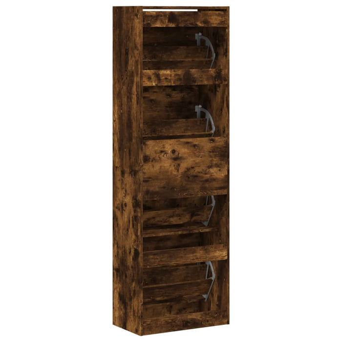 Pantofar cu 4 sertare rabatabile, stejar fumuriu, 60x34x187,5cm - WALTI WALTI