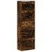 Pantofar cu 4 sertare rabatabile, stejar fumuriu, 60x34x187,5cm - WALTI WALTI
