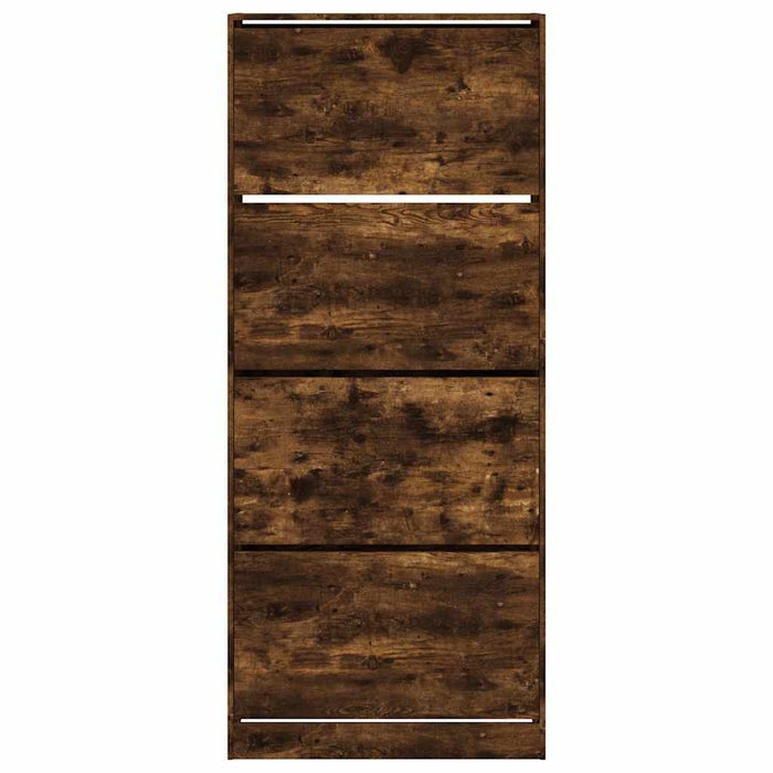 Pantofar cu 4 sertare rabatabile, stejar fumuriu, 80x34x187,5cm WALTI
