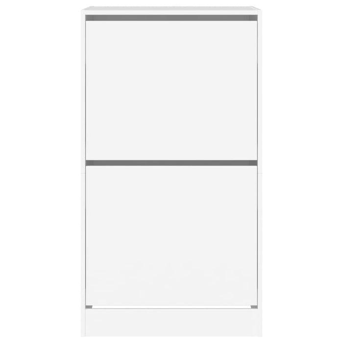 Dulap de pantofi cu 2 sertare rabatabile, alb, 60x42x108 cm - WALTI WALTI
