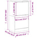 Dulap de pantofi cu 2 sertare rabatabile, alb, 60x42x108 cm - WALTI WALTI