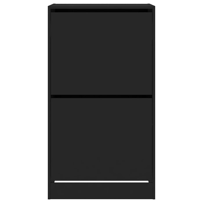 Dulap de pantofi cu 2 sertare rabatabile, negru, 60x42x108 cm - WALTI WALTI