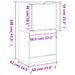 Dulap de pantofi cu 2 sertare rabatabile, negru, 60x42x108 cm - WALTI WALTI
