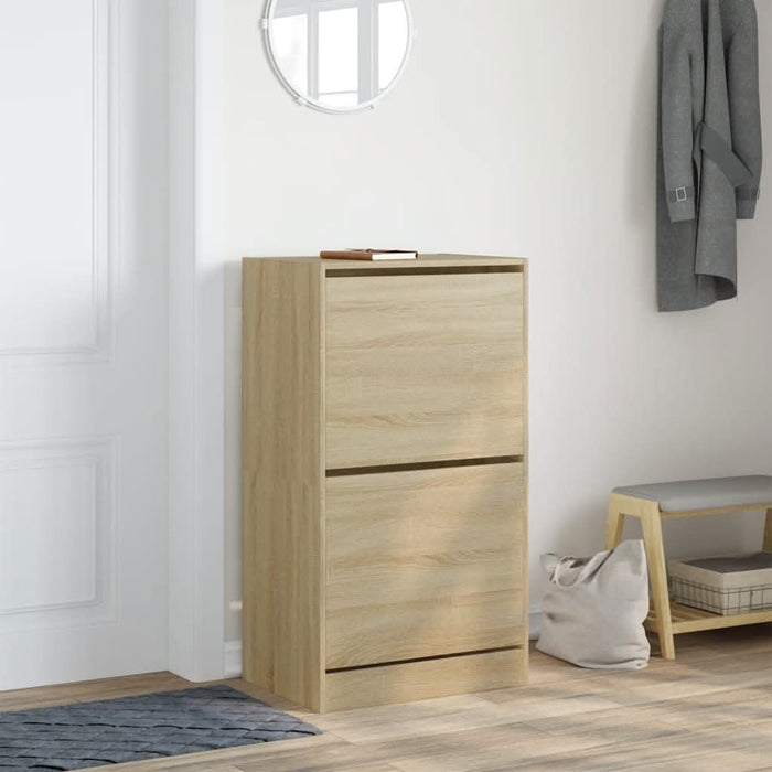 Pantofar cu 2 sertare rabatabile, stejar sonoma, 60x42x108 cm - WALTI WALTI