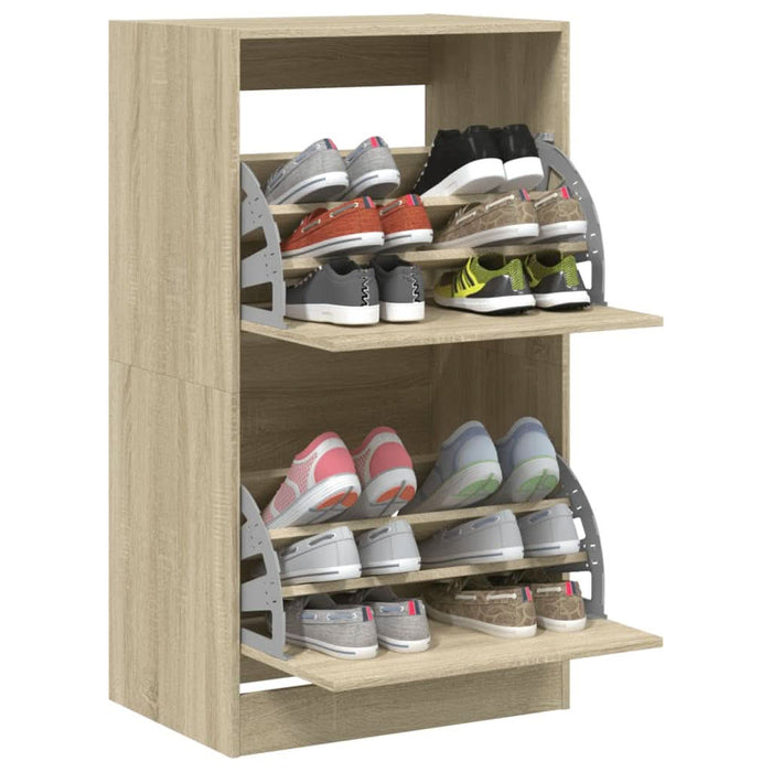 Pantofar cu 2 sertare rabatabile, stejar sonoma, 60x42x108 cm - WALTI WALTI