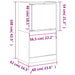 Pantofar cu 2 sertare rabatabile, stejar sonoma, 60x42x108 cm - WALTI WALTI