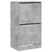 Dulap de pantofi 2 sertare rabatabile, gri beton, 60x42x108 cm - WALTI WALTI