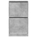 Dulap de pantofi 2 sertare rabatabile, gri beton, 60x42x108 cm - WALTI WALTI