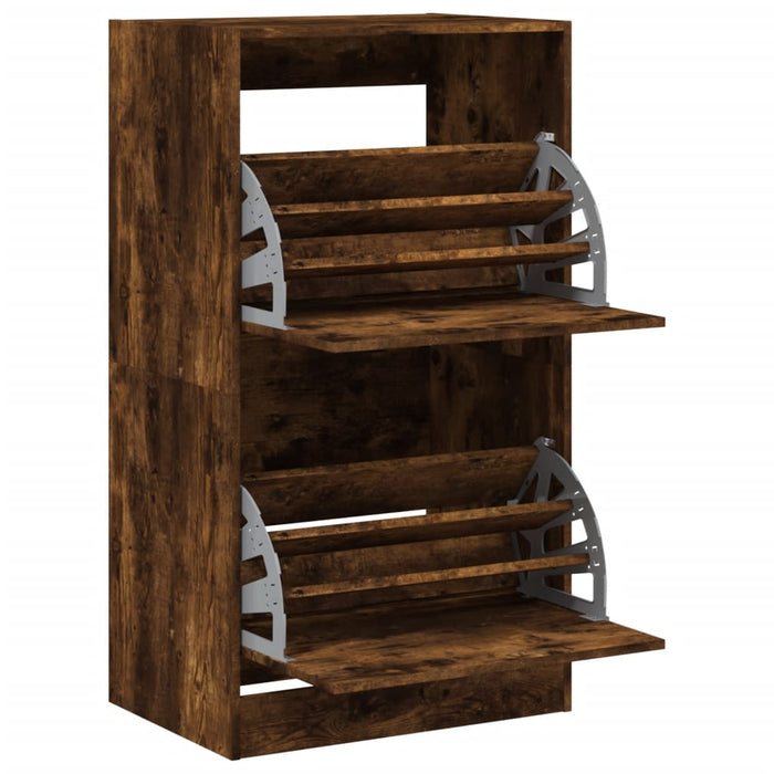 Pantofar cu 2 sertare rabatabile, stejar fumuriu, 60x42x108 cm - WALTI WALTI