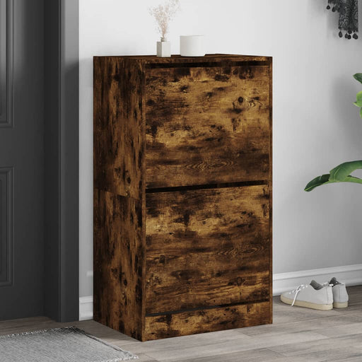 Pantofar cu 2 sertare rabatabile, stejar fumuriu, 60x42x108 cm - WALTI WALTI