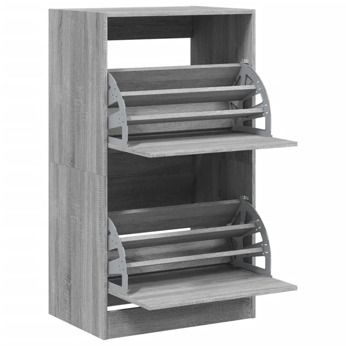Pantofar cu 2 sertare rabatabile, gri sonoma, 60x42x108 cm - WALTI WALTI