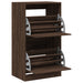 Dulap de pantofi 2 sertare rabatabile, stejar maro, 60x42x108cm - WALTI WALTI