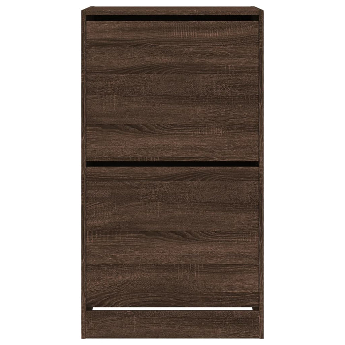 Dulap de pantofi 2 sertare rabatabile, stejar maro, 60x42x108cm - WALTI WALTI