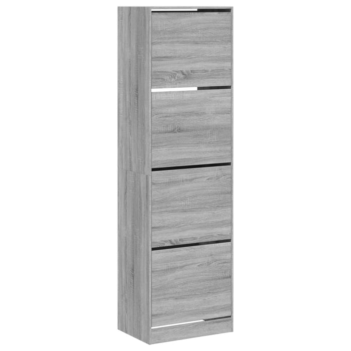 Pantofar cu 4 sertare rabatabile, gri sonoma, 60x42x204 cm WALTI