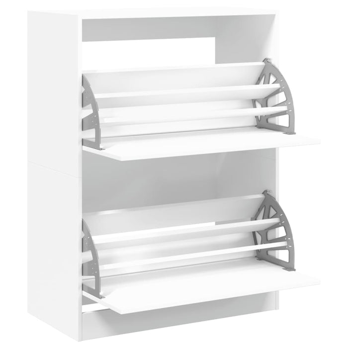 Dulap de pantofi cu 2 sertare rabatabile, alb, 80x42x108 cm - WALTI WALTI