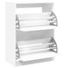 Dulap de pantofi cu 2 sertare rabatabile, alb, 80x42x108 cm - WALTI WALTI