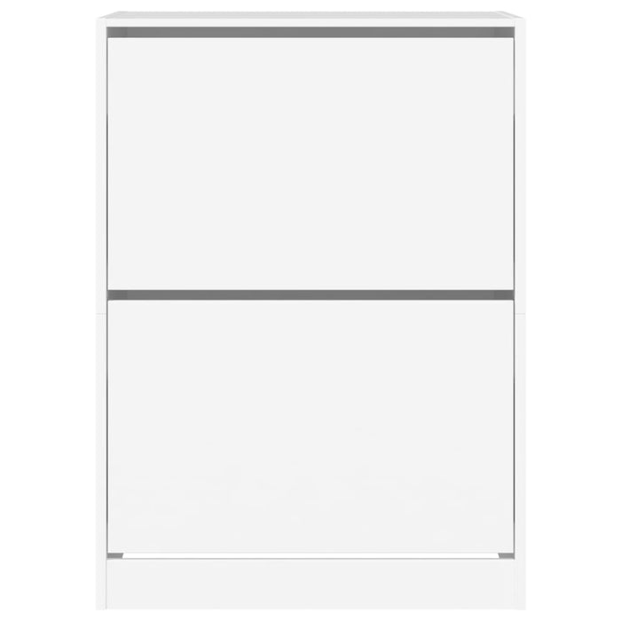 Dulap de pantofi cu 2 sertare rabatabile, alb, 80x42x108 cm - WALTI WALTI