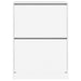Dulap de pantofi cu 2 sertare rabatabile, alb, 80x42x108 cm - WALTI WALTI