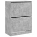 Dulap de pantofi 2 sertare rabatabile, gri beton, 80x42x108 cm - WALTI WALTI