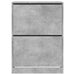 Dulap de pantofi 2 sertare rabatabile, gri beton, 80x42x108 cm - WALTI WALTI