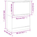 Dulap de pantofi 2 sertare rabatabile, gri beton, 80x42x108 cm - WALTI WALTI