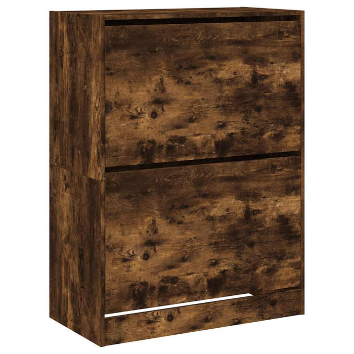 Pantofar cu 2 sertare rabatabile, stejar fumuriu, 80x42x108 cm - WALTI WALTI