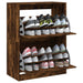 Pantofar cu 2 sertare rabatabile, stejar fumuriu, 80x42x108 cm - WALTI WALTI