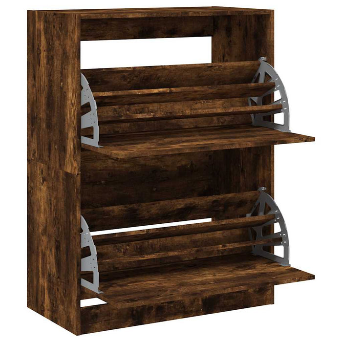 Pantofar cu 2 sertare rabatabile, stejar fumuriu, 80x42x108 cm - WALTI WALTI