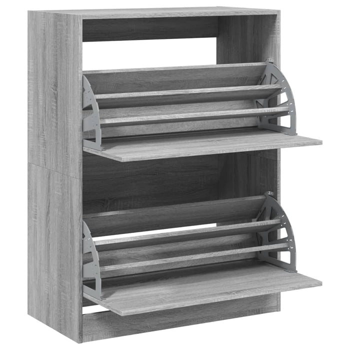 Pantofar cu 2 sertare rabatabile, gri sonoma, 80x42x108 cm - WALTI WALTI