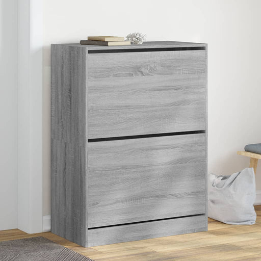 Pantofar cu 2 sertare rabatabile, gri sonoma, 80x42x108 cm - WALTI WALTI