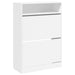 Dulap de pantofi cu 2 sertare rabatabile, alb, 80x34x116 cm - WALTI WALTI