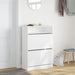 Dulap de pantofi cu 2 sertare rabatabile, alb, 80x34x116 cm - WALTI WALTI
