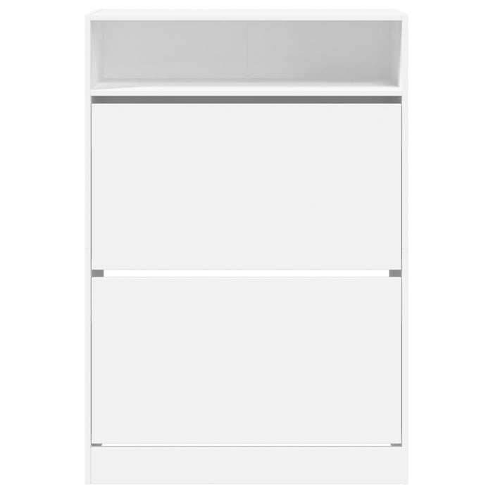 Dulap de pantofi cu 2 sertare rabatabile, alb, 80x34x116 cm - WALTI WALTI
