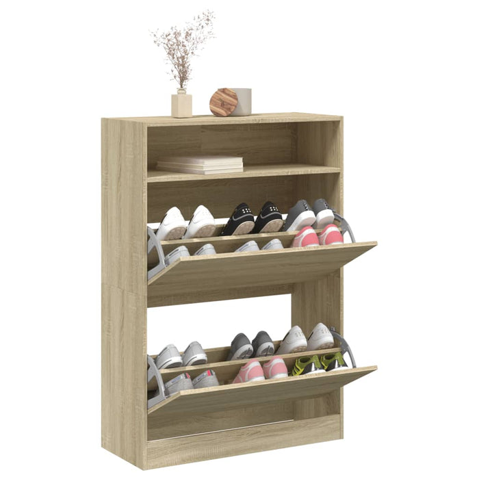 Pantofar cu 2 sertare rabatabile, stejar sonoma, 80x34x116 cm - WALTI WALTI