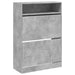 Dulap de pantofi 2 sertare rabatabile, gri beton, 80x34x116 cm - WALTI WALTI