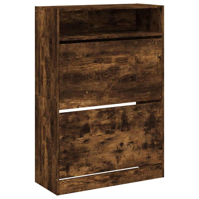 Pantofar cu 2 sertare rabatabile, stejar fumuriu, 80x34x116 cm - WALTI WALTI
