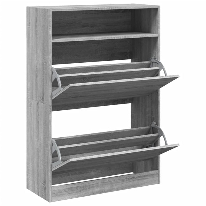 Pantofar cu 2 sertare rabatabile, gri sonoma, 80x34x116 cm - WALTI WALTI