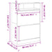 Pantofar cu 2 sertare rabatabile, gri sonoma, 80x34x116 cm - WALTI WALTI