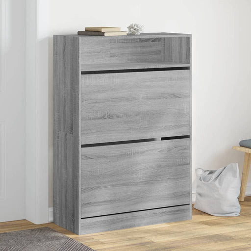 Pantofar cu 2 sertare rabatabile, gri sonoma, 80x34x116 cm - WALTI WALTI